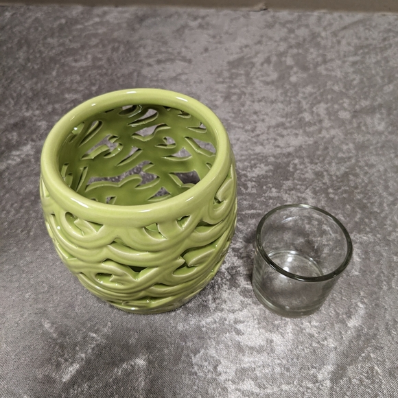 PartyLite Lime Ceramic Candle Holder - Picture 4 of 6